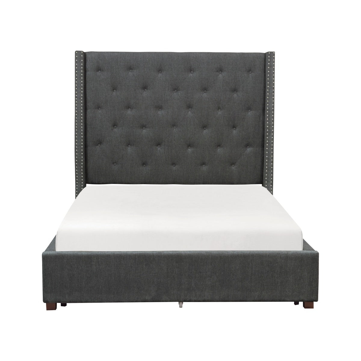5877KGY-1EKDW* Eastern King Platform Bed with Storage Footboard
