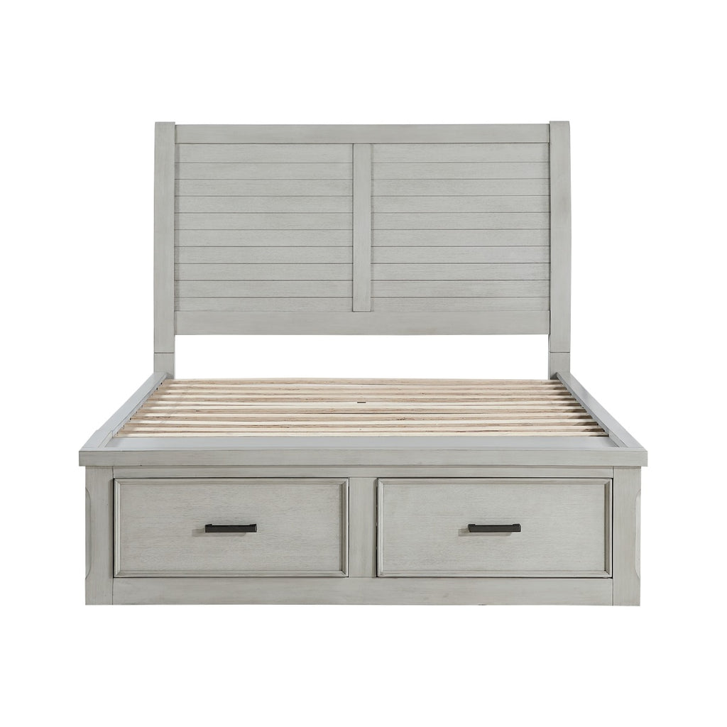 1337K-1EK* Eastern King Platform Bed with Storage Footboard and Side Rails