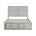 1337K-1EK* Eastern King Platform Bed with Storage Footboard and Side Rails