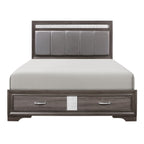 1505K-1EK* Eastern King Platform Bed with Footboard Storage