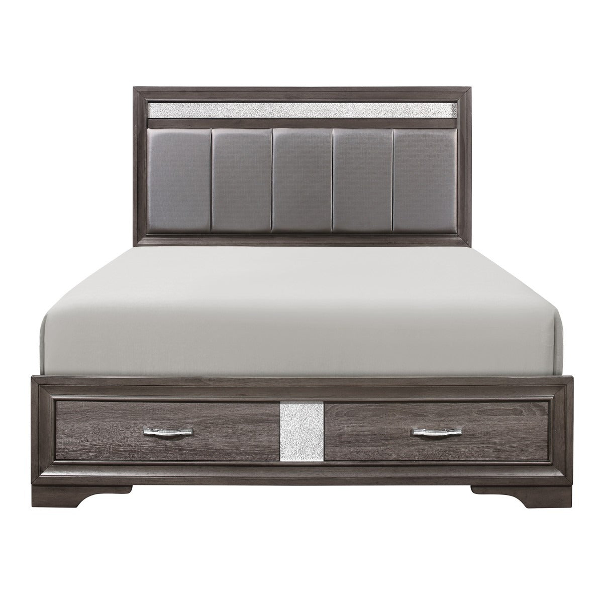 1505K-1EK* Eastern King Platform Bed with Footboard Storage