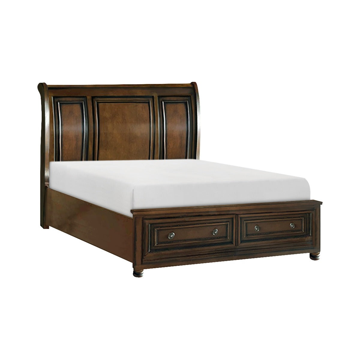 2159K-1EK* Eastern King Sleigh Platform Bed with Footboard Storage