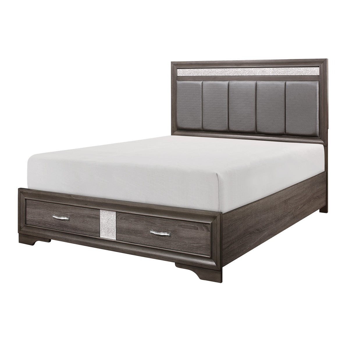 1505K-1EK* Eastern King Platform Bed with Footboard Storage