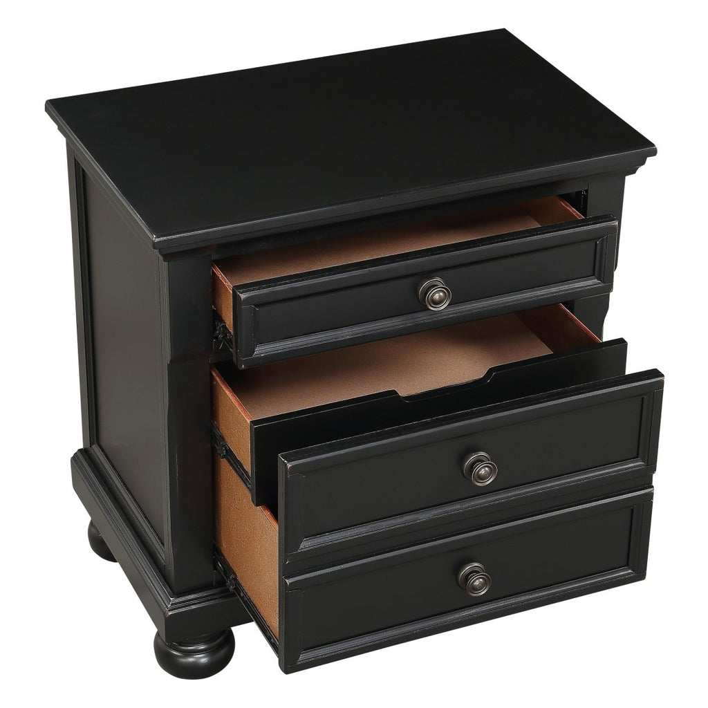 1714BK-4 Night Stand, Hidden Drawer