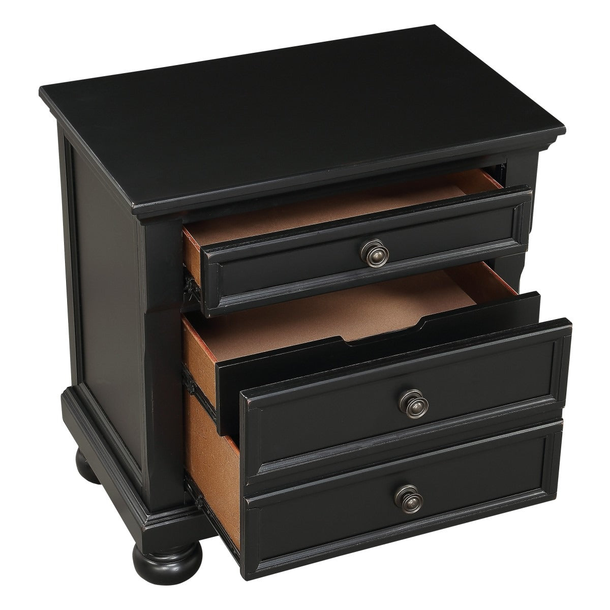 1714BK-4 Night Stand, Hidden Drawer