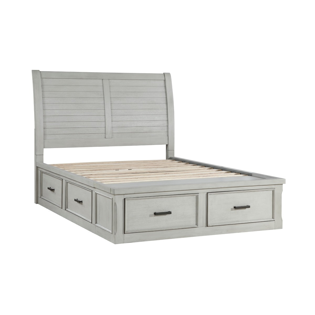 1337K-1EK* Eastern King Platform Bed with Storage Footboard and Side Rails