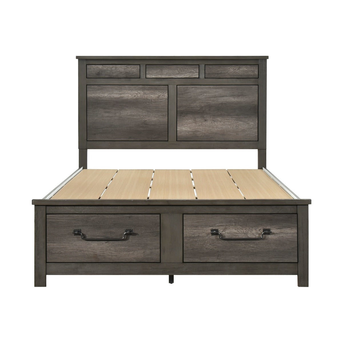 1342K-1EK* Eastern King Platform Bed with Footboard Storage