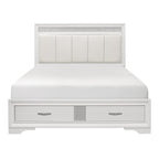 1505W-1* Queen Platform Bed with Footboard Storage