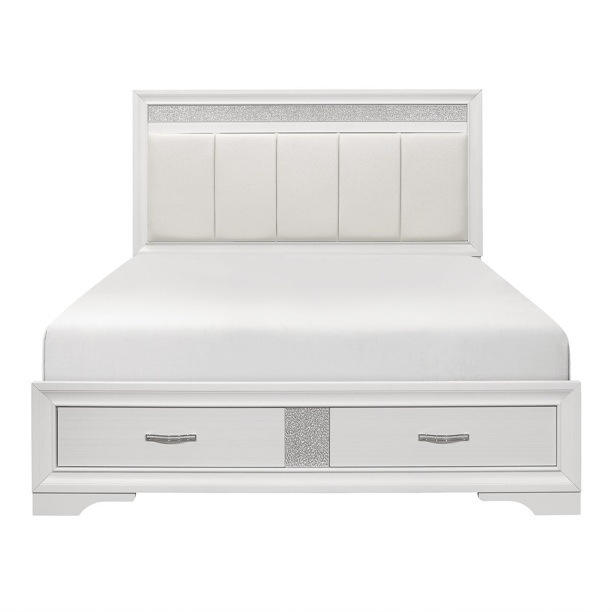 1505W-1* Queen Platform Bed with Footboard Storage