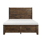 1957K-1EK* Eastern King Sleigh Platform Bed with Footboard Storage