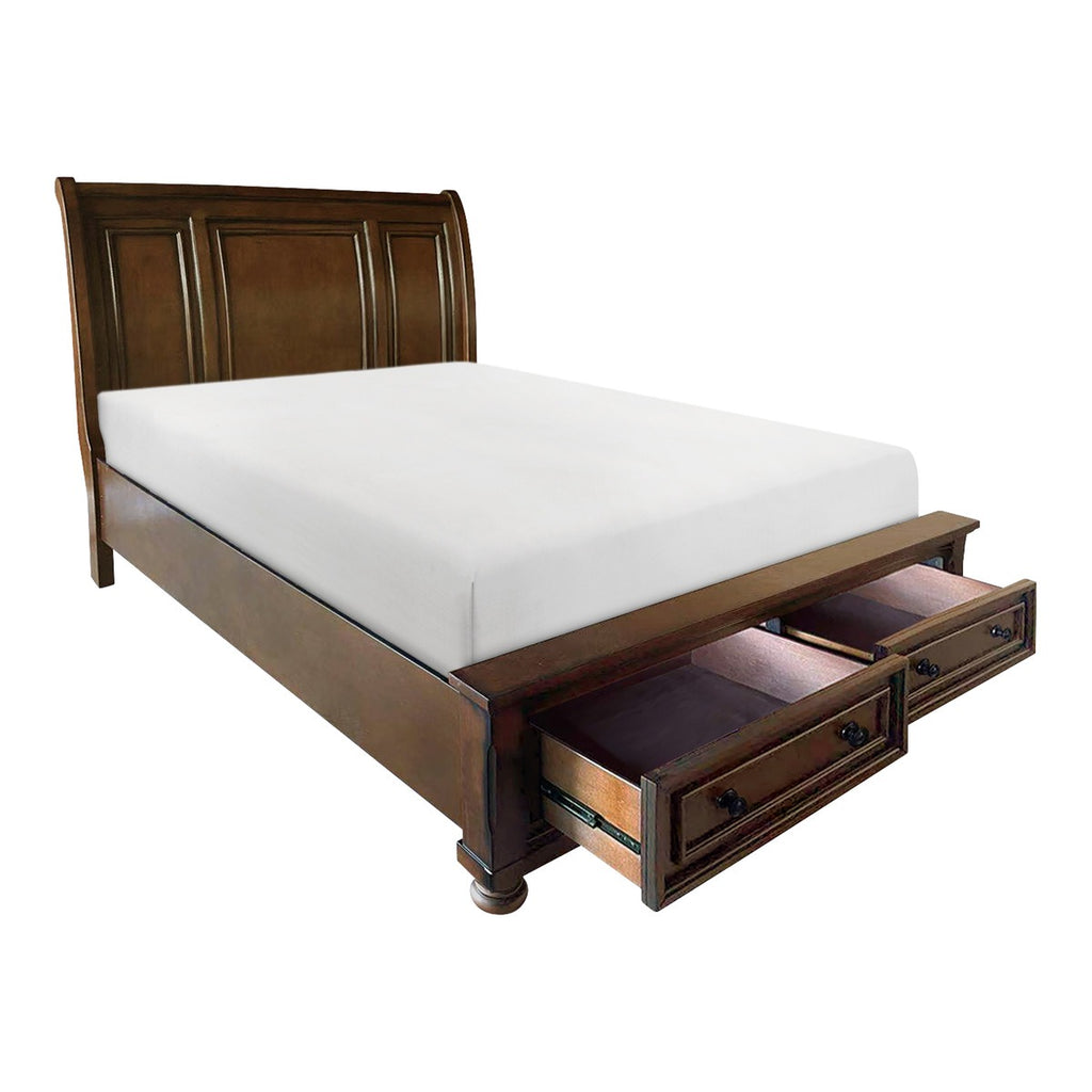 2159K-1EK* Eastern King Sleigh Platform Bed with Footboard Storage