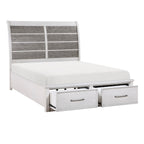 1303K-1EK* Eastern King Platform Bed with Footboard Storage