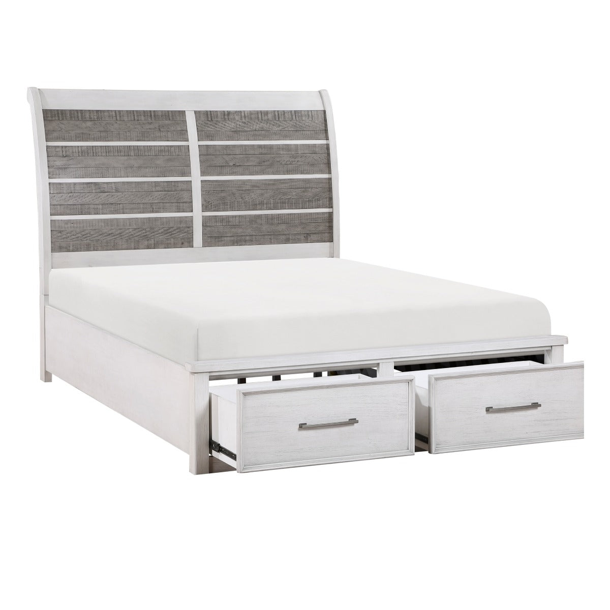 1303K-1EK* Eastern King Platform Bed with Footboard Storage