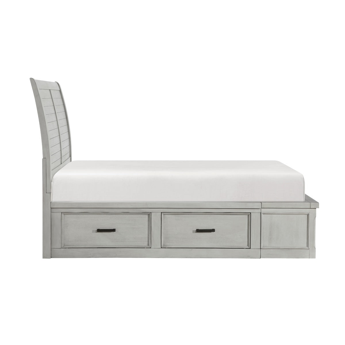 1337K-1EK* Eastern King Platform Bed with Storage Footboard and Side Rails