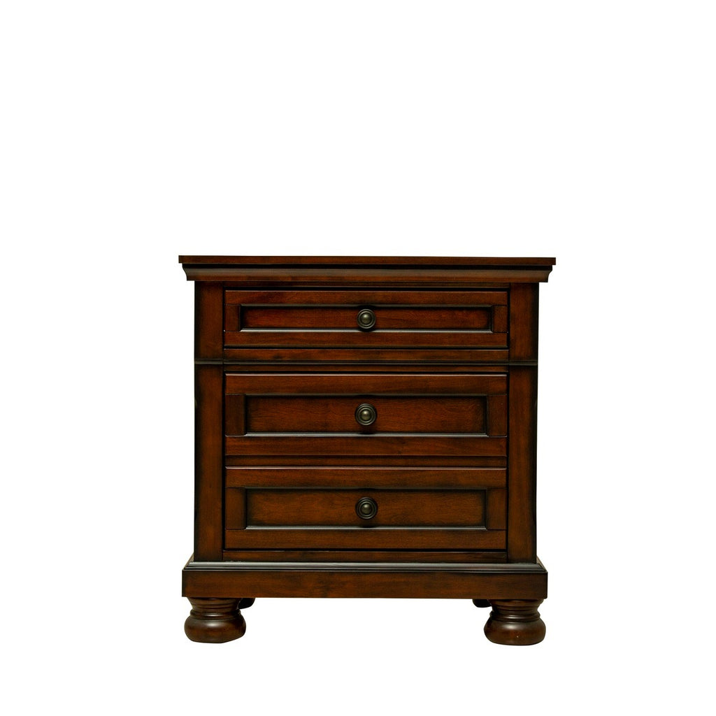 1718BRN-4 NIGHT STAND WITH HIDDEN DRAWER