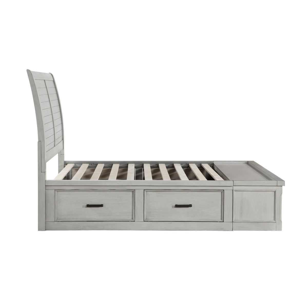 1337K-1EK* Eastern King Platform Bed with Storage Footboard and Side Rails