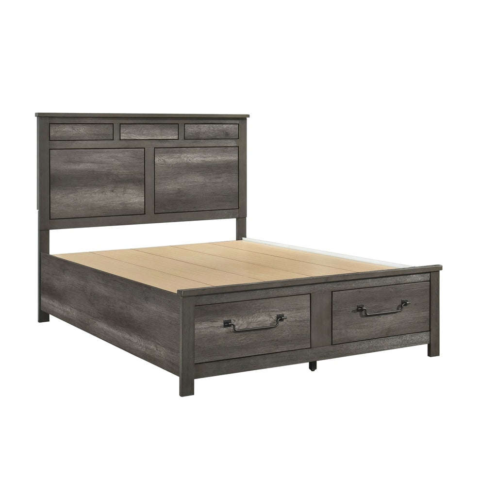 1342K-1EK* Eastern King Platform Bed with Footboard Storage