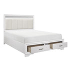1505W-1* Queen Platform Bed with Footboard Storage