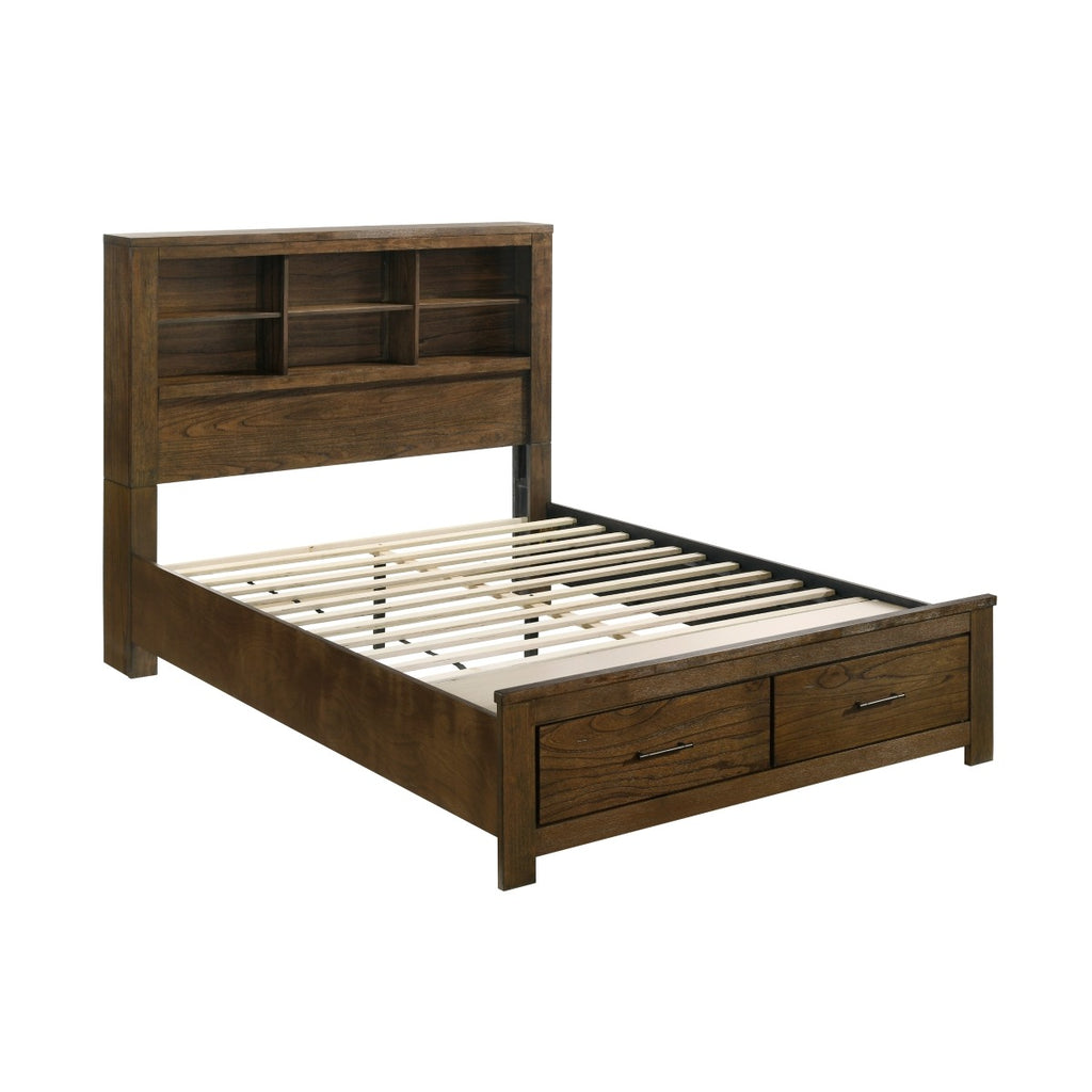 1592K-1EK* Eastern King Platform Bed with Footboard Storage