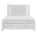 1616WK-1EK* Eastern King Platform Bed with LED Lighting and Footboard Storage