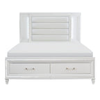 1616WK-1EK* Eastern King Platform Bed with LED Lighting and Footboard Storage