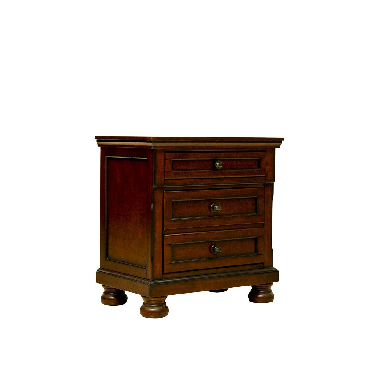 1718BRN-4 NIGHT STAND WITH HIDDEN DRAWER