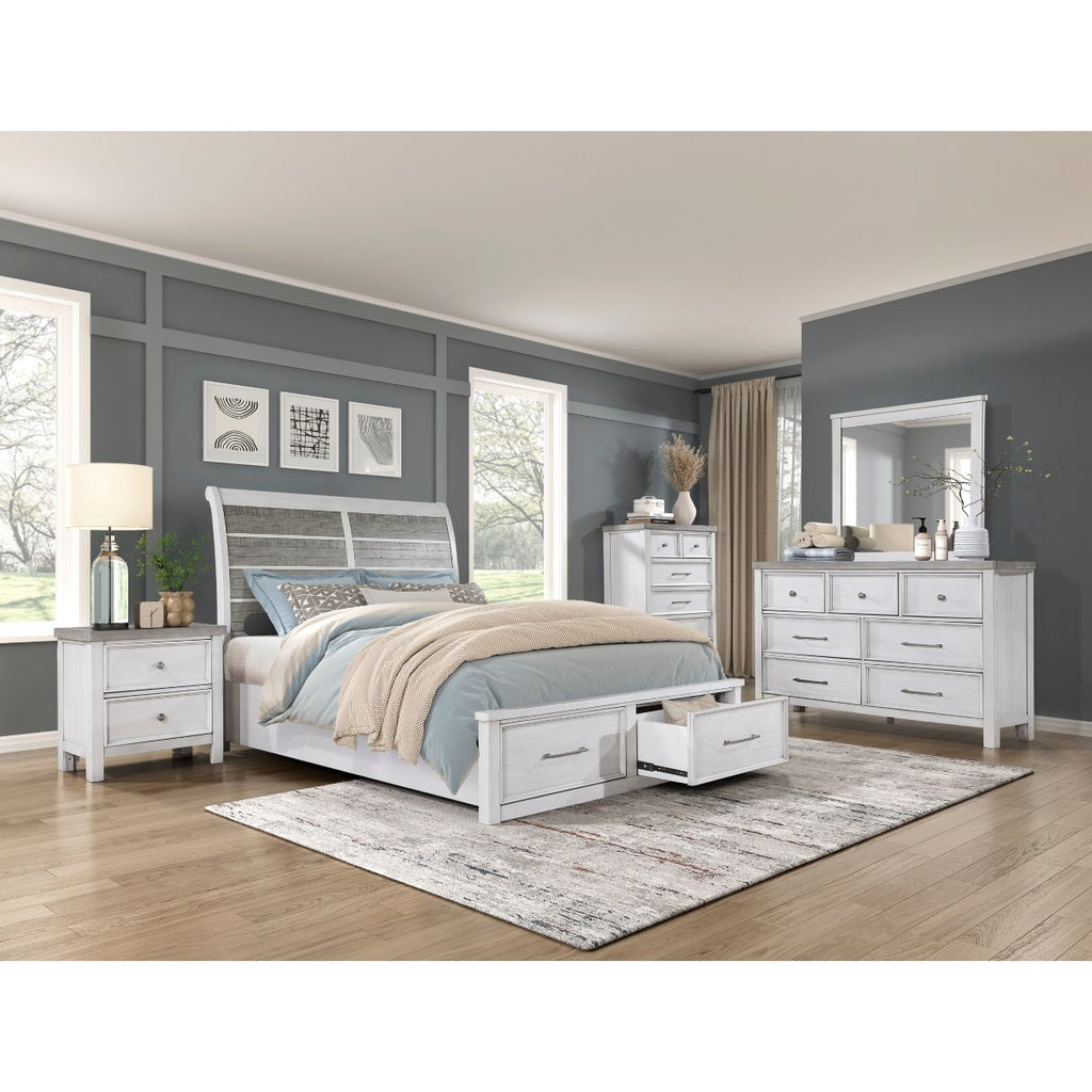 1303K-1EK* Eastern King Platform Bed with Footboard Storage