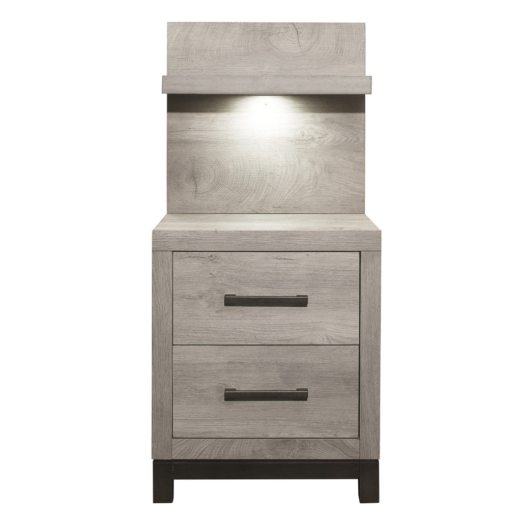 1577-4P* Night Stand with Wall Panel