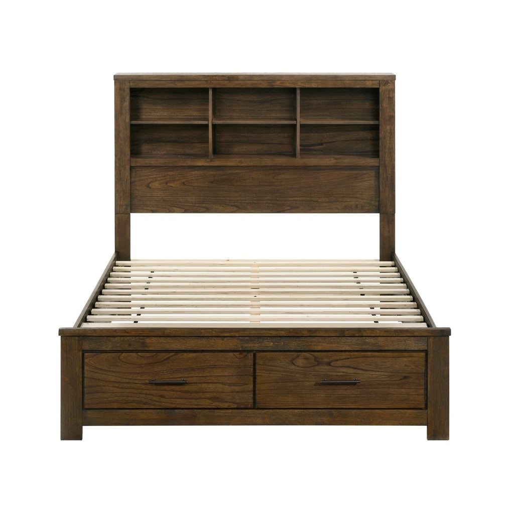 1592K-1EK*WB 5pc Set Eastern King Wall Platform Bed (EKB+2NS+2NS-P)