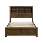 1592K-1EK*WB 5pc Set Eastern King Wall Platform Bed (EKB+2NS+2NS-P)