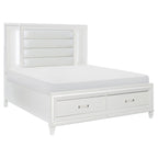 1616WK-1EK* Eastern King Platform Bed with LED Lighting and Footboard Storage