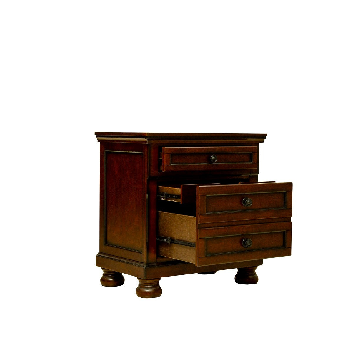 1718BRN-4 NIGHT STAND WITH HIDDEN DRAWER