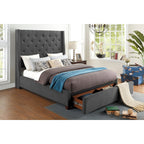 5877KGY-1EKDW* Eastern King Platform Bed with Storage Footboard