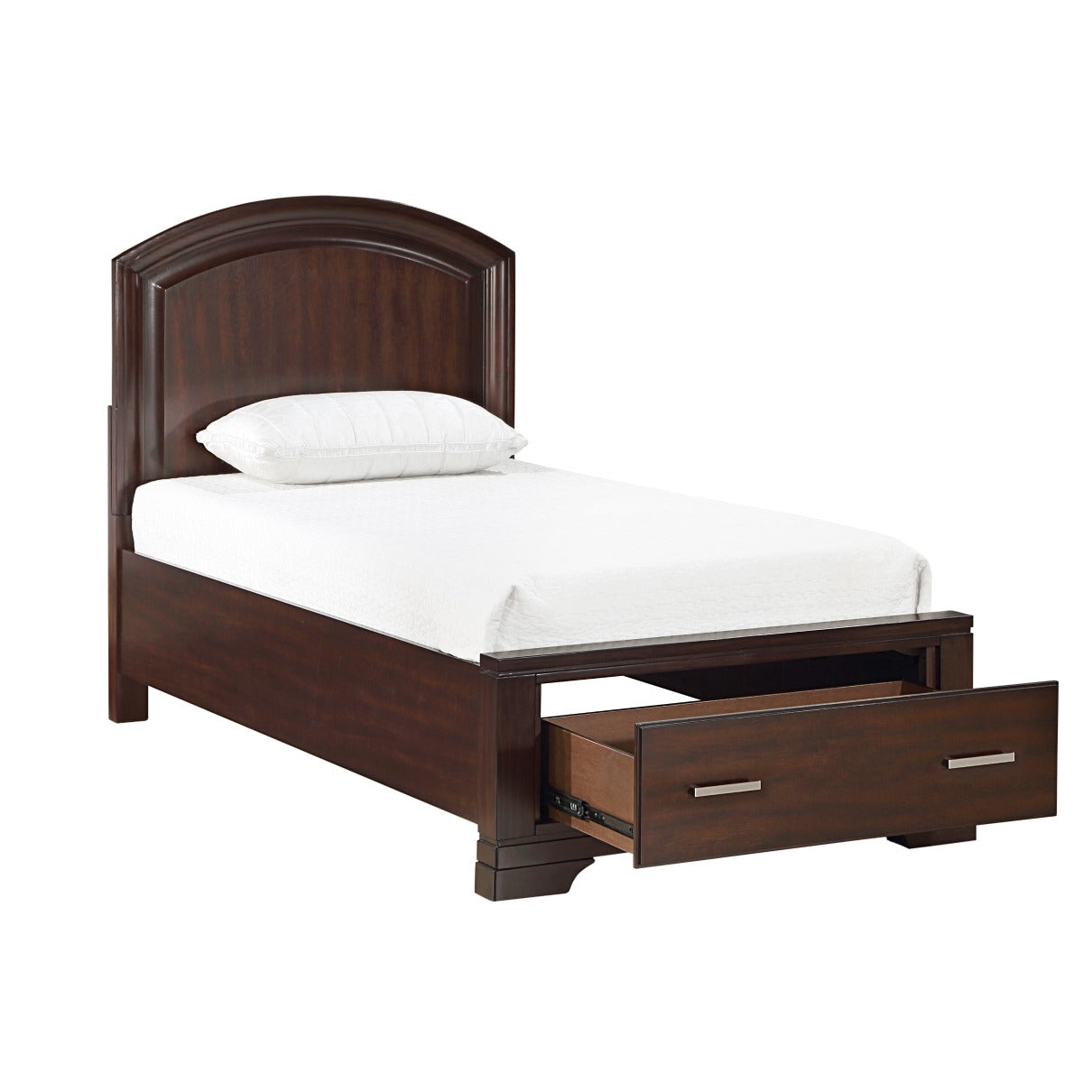1520CHT-1* Twin Platform Bed with Footboard Storage