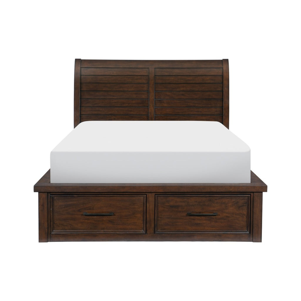 1559K-1EK* Eastern King Platform Bed with Storage Footboard and Side Rails