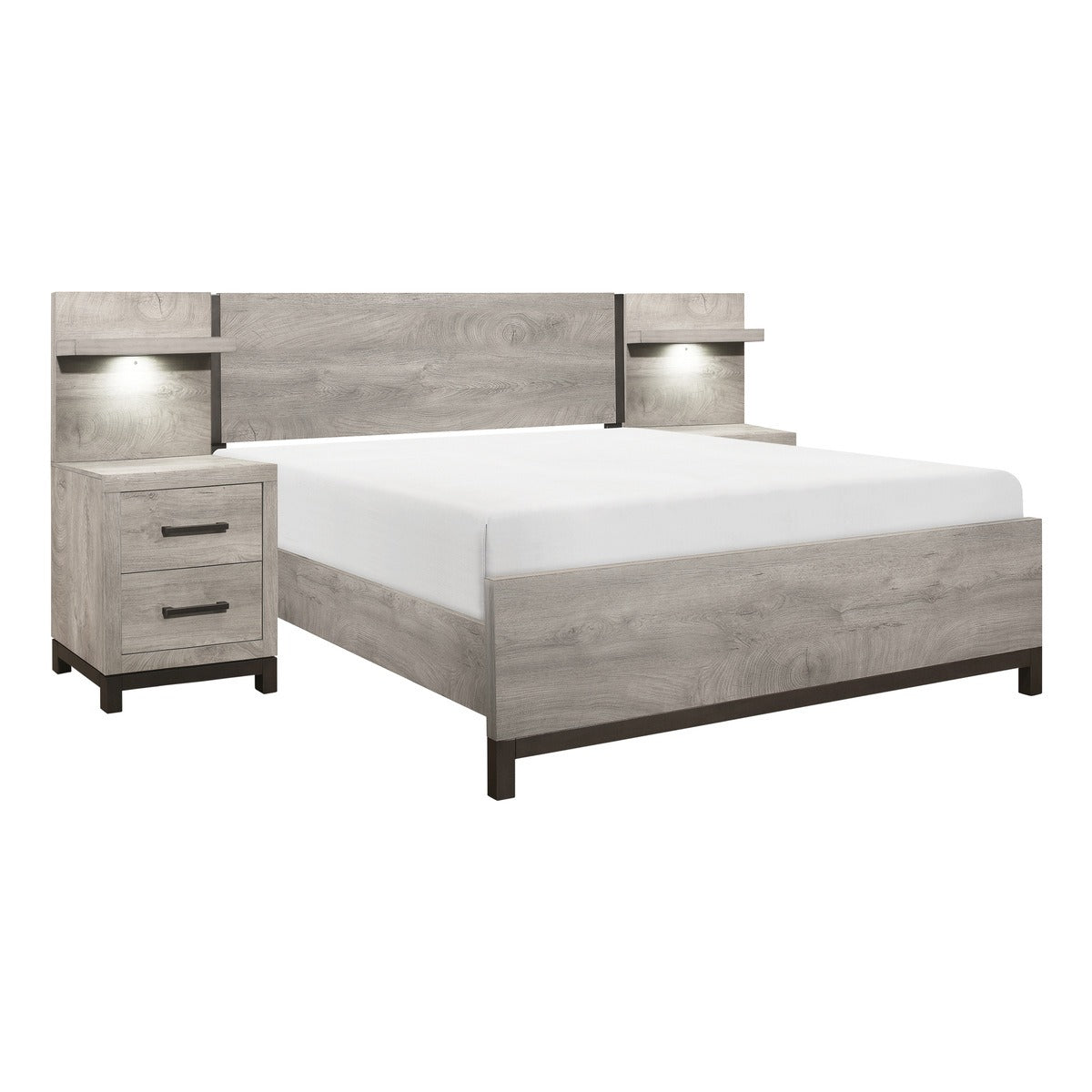 1577K-1EK*WB 5pc Set Eastern King Wall Bed (EKB+2NS+2NS-P)