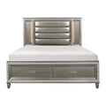 1616K-1EK* Eastern King Platform Bed with Footboard Storage, LED Lighting