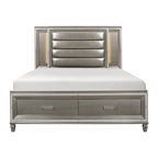 1616K-1EK* Eastern King Platform Bed with Footboard Storage, LED Lighting