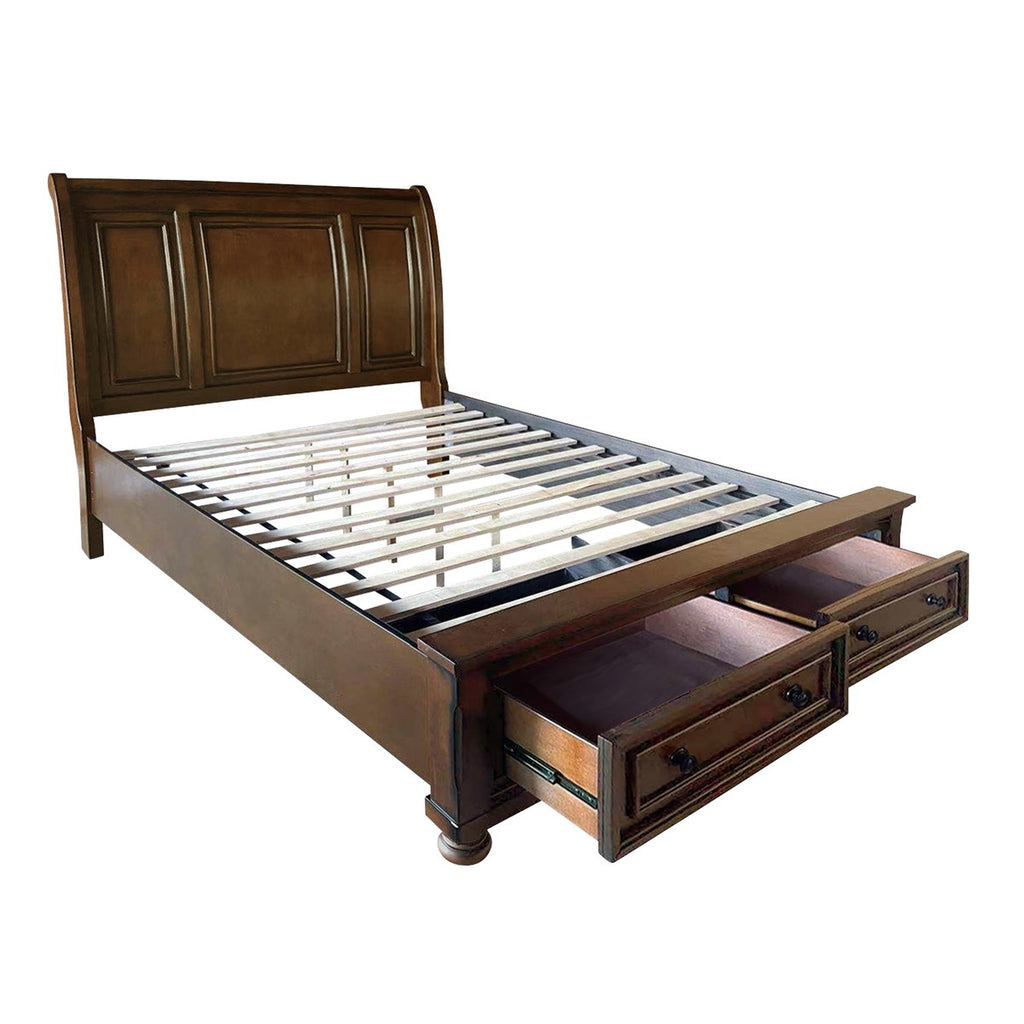 2159K-1EK* Eastern King Sleigh Platform Bed with Footboard Storage