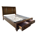 2159K-1EK* Eastern King Sleigh Platform Bed with Footboard Storage