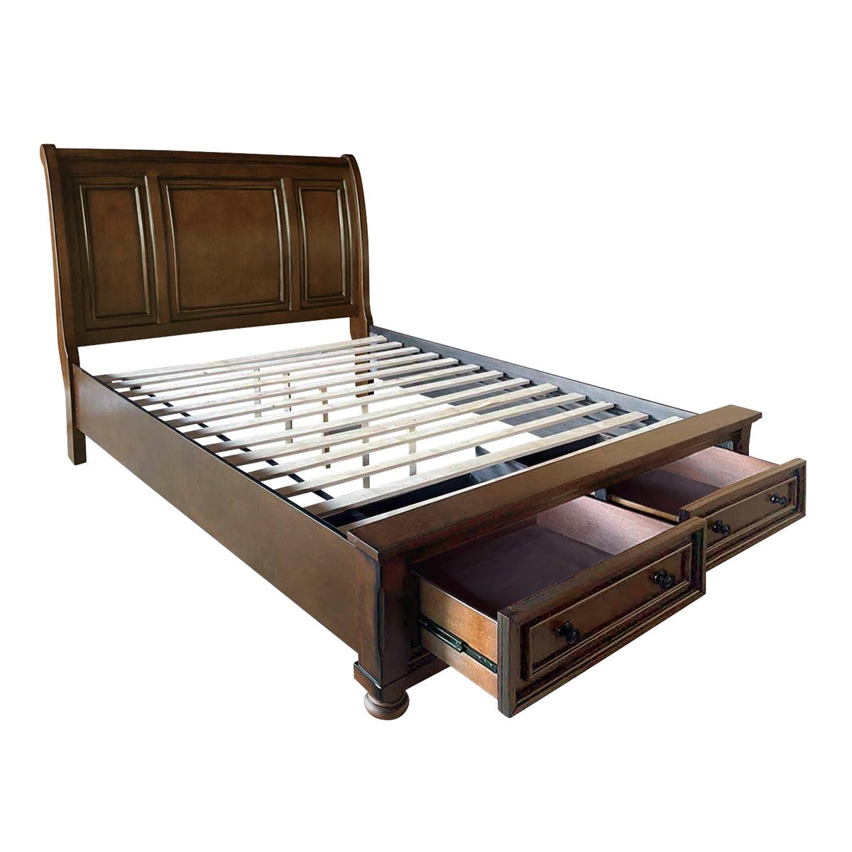 2159K-1EK* Eastern King Sleigh Platform Bed with Footboard Storage