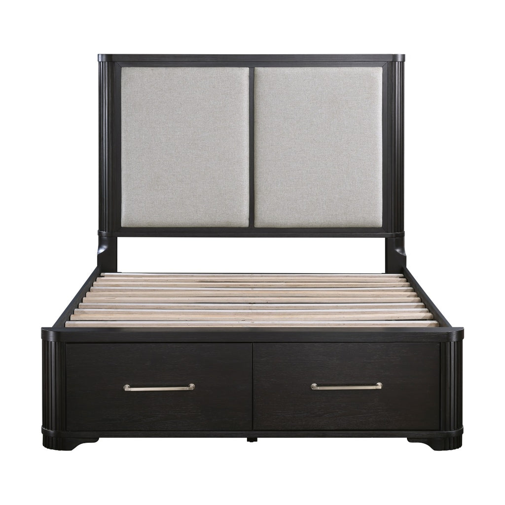 1381K-1EK* Eastern King Platform Bed with Footboard Storage