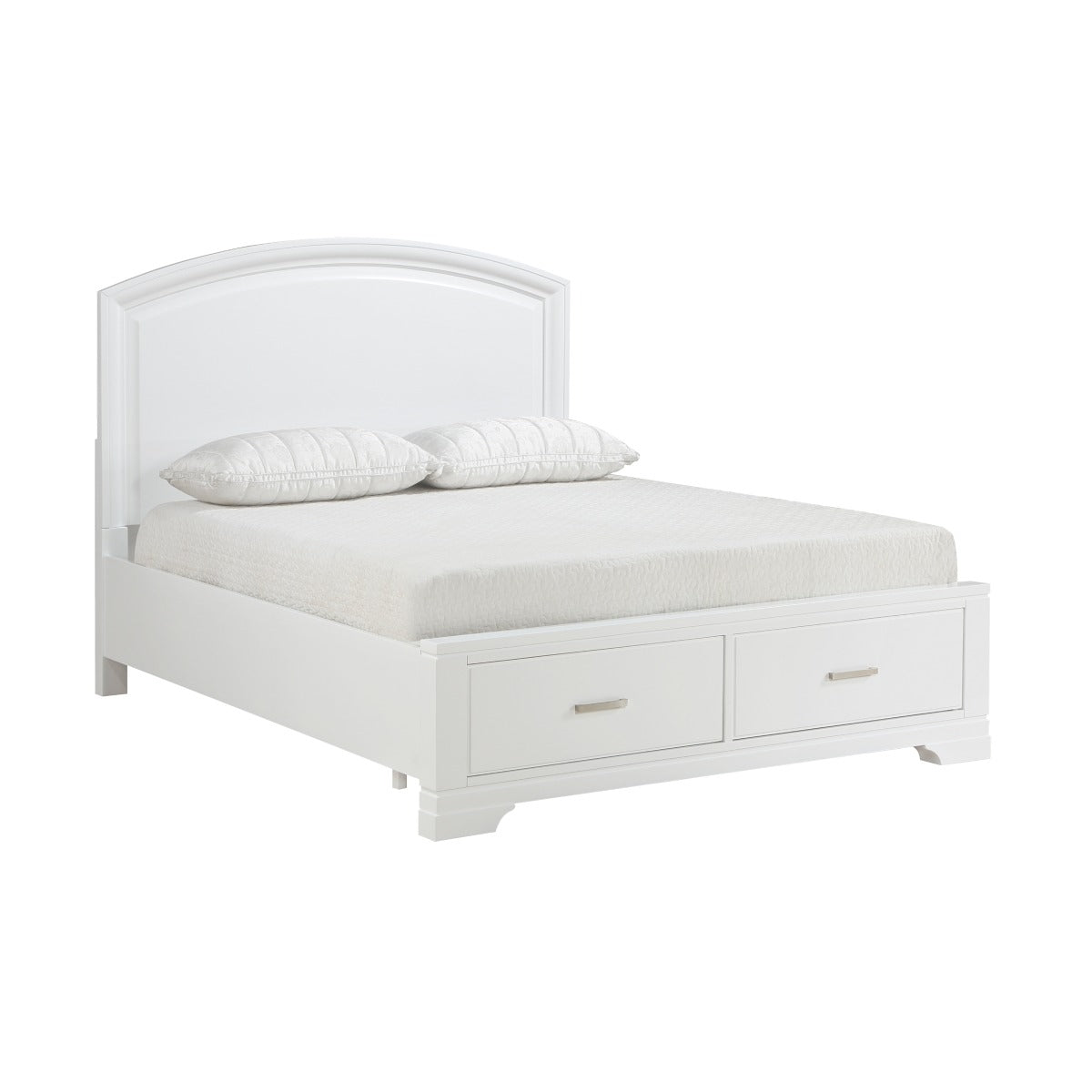 1520WH-1* Queen Platform Bed with Footboard Storage