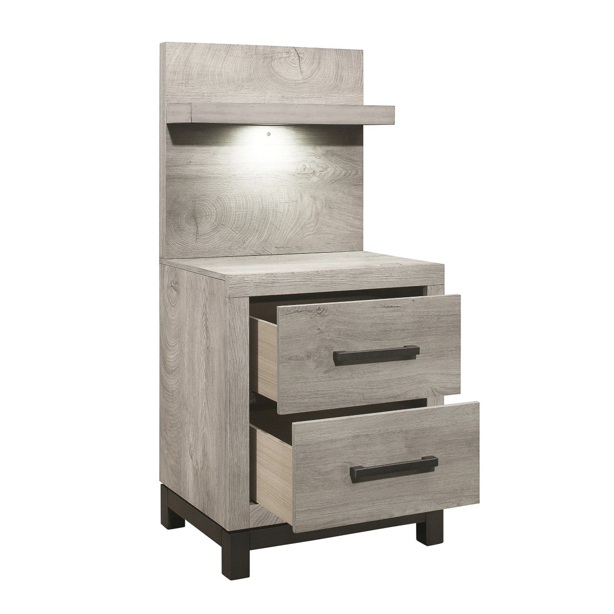 1577-4P* Night Stand with Wall Panel