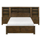 1592-1*WB 5pc Set Queen Wall Platform Bed (QB+2NS+2NS-P)