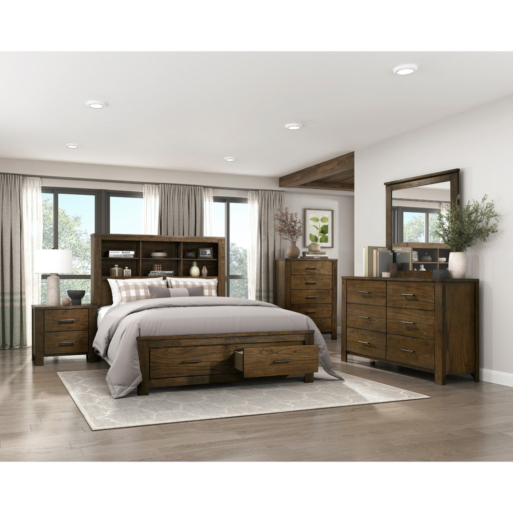1592K-1EK* Eastern King Platform Bed with Footboard Storage