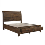 1957K-1EK* Eastern King Sleigh Platform Bed with Footboard Storage