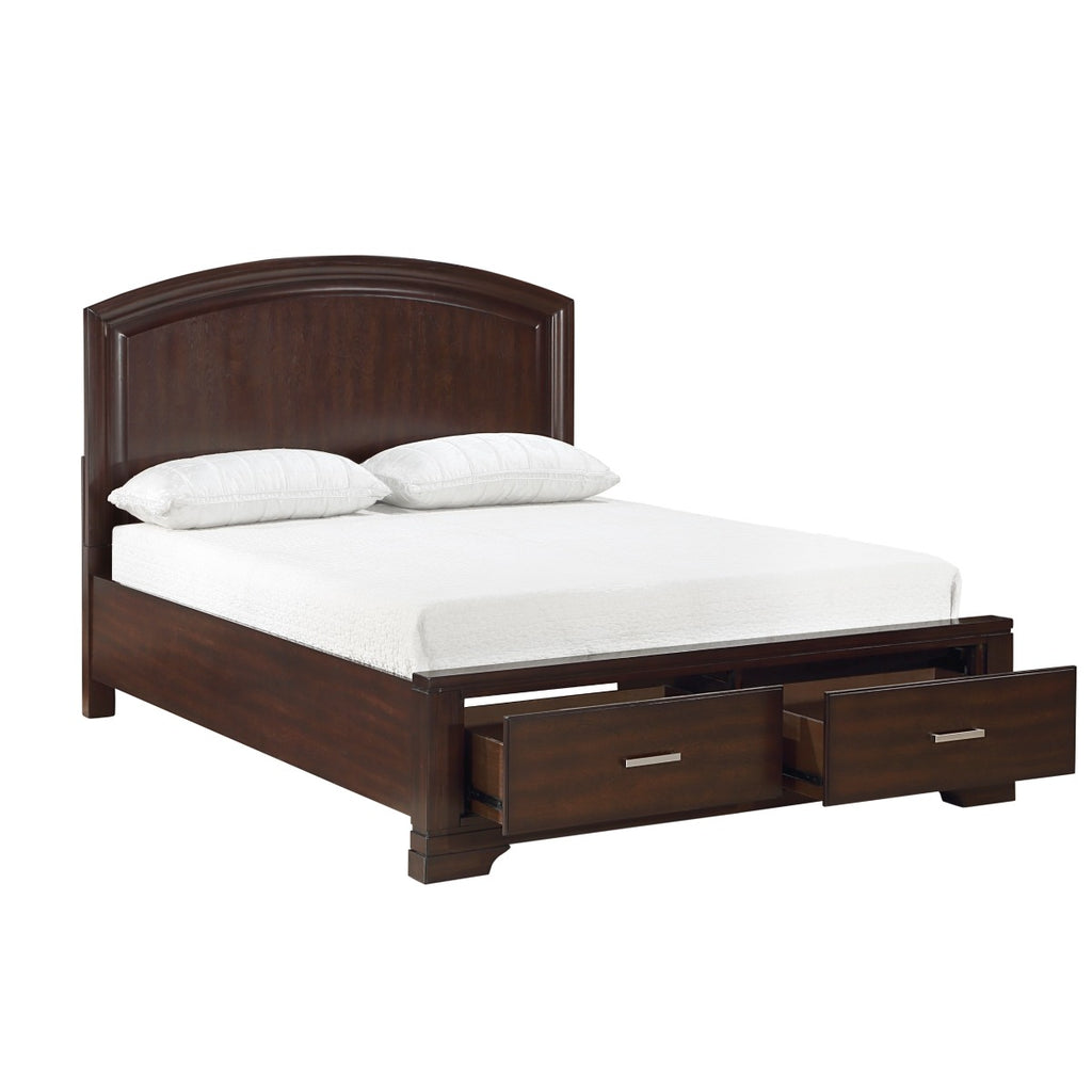 1520CHF-1* Full Platform Bed with Footboard Storage