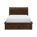 1559-1* Queen Platform Bed with Storage Footboard and Side Rails