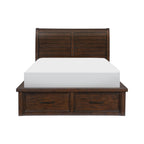 1559-1* Queen Platform Bed with Storage Footboard and Side Rails